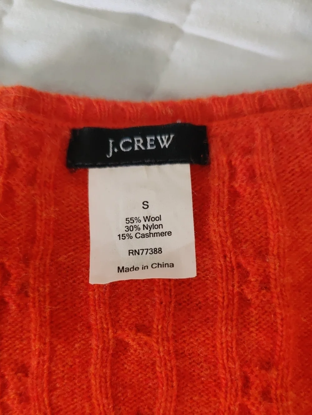 J.crew Women's Cable Knit V-Neck Sweater Orange Vintage Cottagecore Y2K Luxury